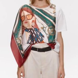 Zara T-shirt with scarf